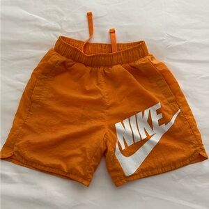 Nike Orange Athletic Shorts with Elastic Waistband